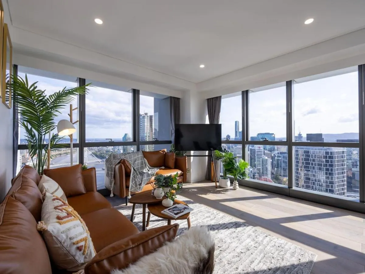Luxury 3Br Suite Stunning Skyline-River-View At Cbd Brisbane